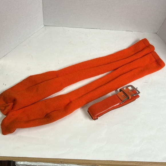 Allstar Youth Orange Unisex Baseball Softball Belt & 1 set of Orange Socks - Picture 6 of 9